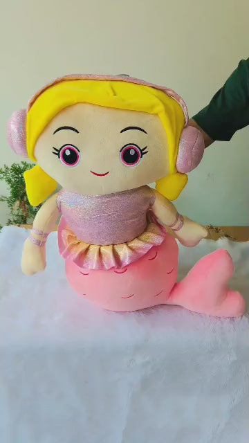Pink Mermaid Soft Toy Blanket